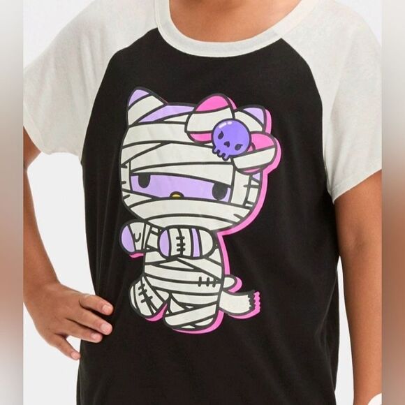 Nwt Hello Kitty Girls Halloween Graphic T-Shirt, Size XS 4-5 - Picture 5 of 6